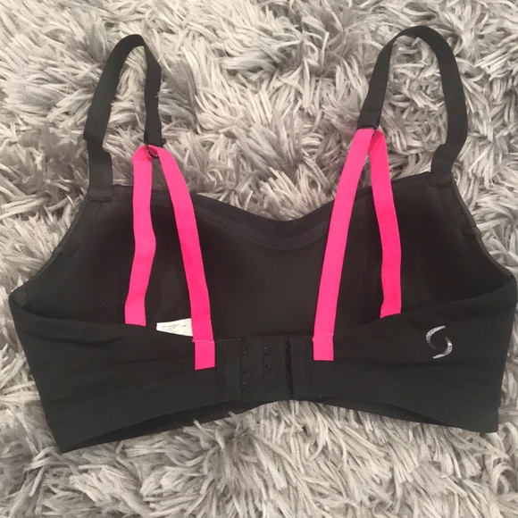 Moving Comfort Black/pink sports bra-XS (30CD-32C) - Picture 5 of 5
